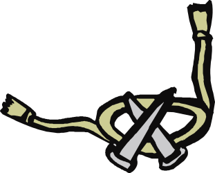 Black and White Handstand Man Clipart - Dynamic Borders and Corners