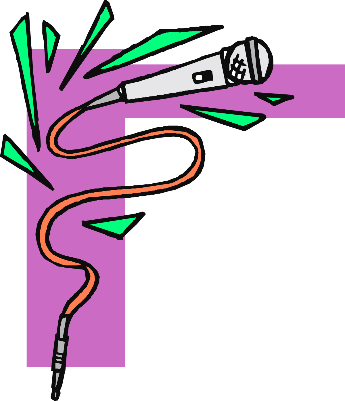 a microphone with a cord attached to it clip art png transparent Microphone with Cord Clipart - Unique Borders and Corners Design