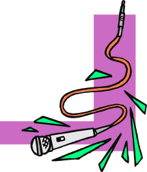 Borders and Corners Clipart: Pencil and Pen on Purple Background