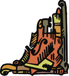 Stylish Shoes Clipart on Black Background - Borders & Corners Design