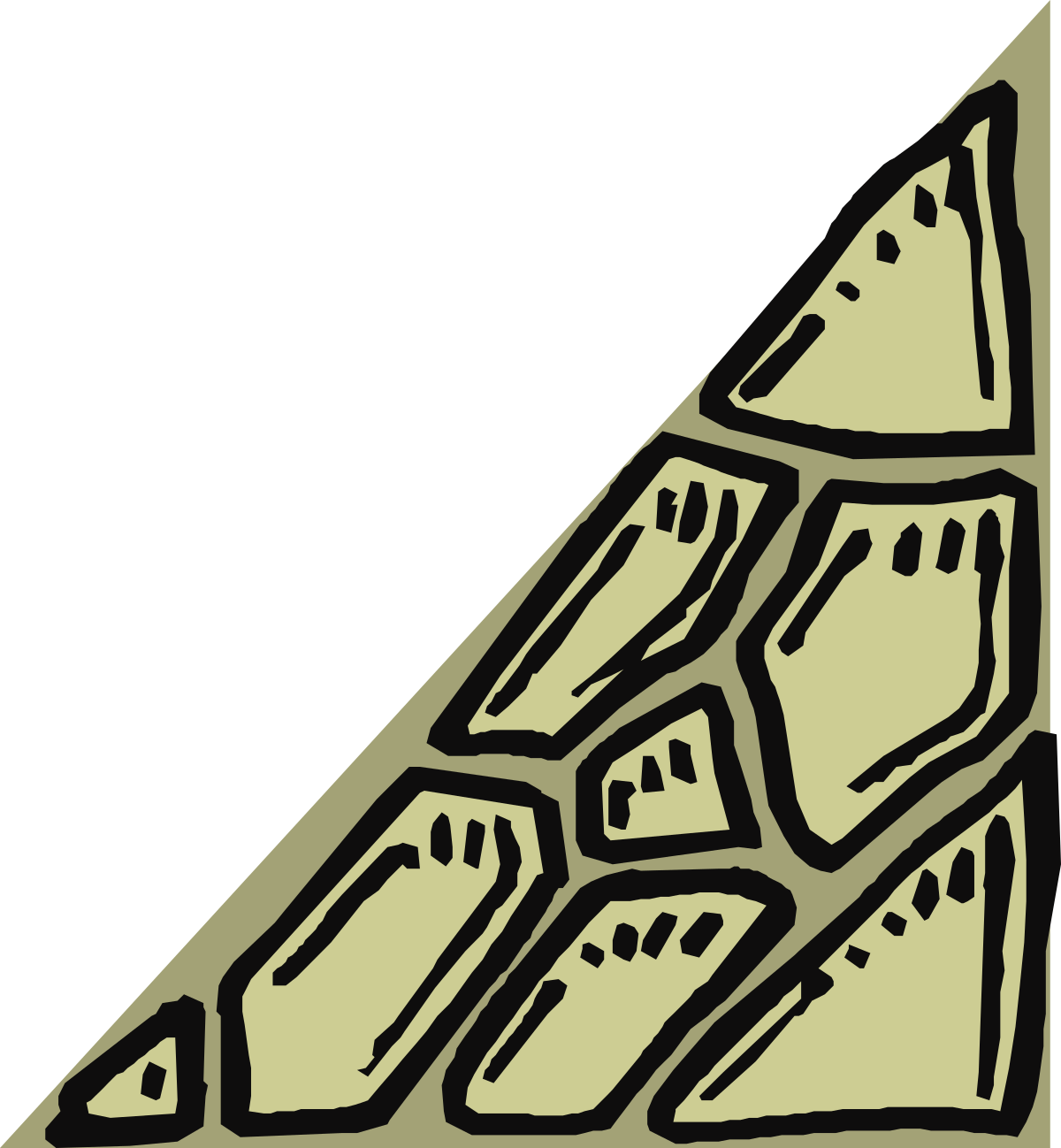 Triangle with Black Background Clipart - Stylish Borders and Corners Design
