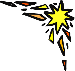 Flying Yellow Star Clipart - Borders and Corners Design