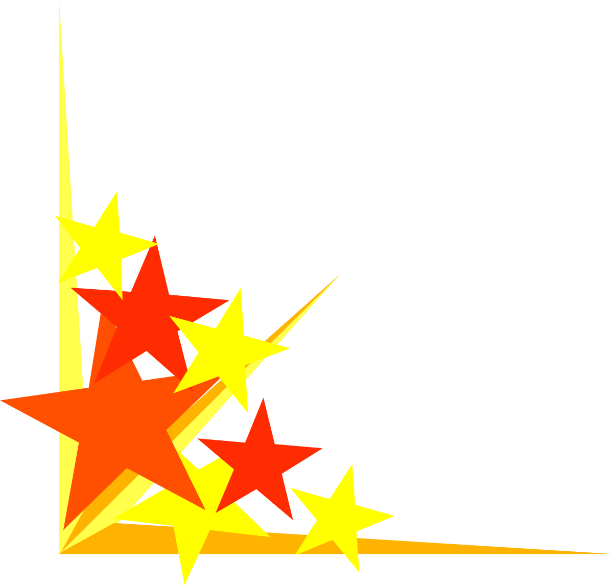 a red and yellow star with a black background clip art png transparent Red and Yellow Star Clipart on Black Background - Perfect for Borders and Corners