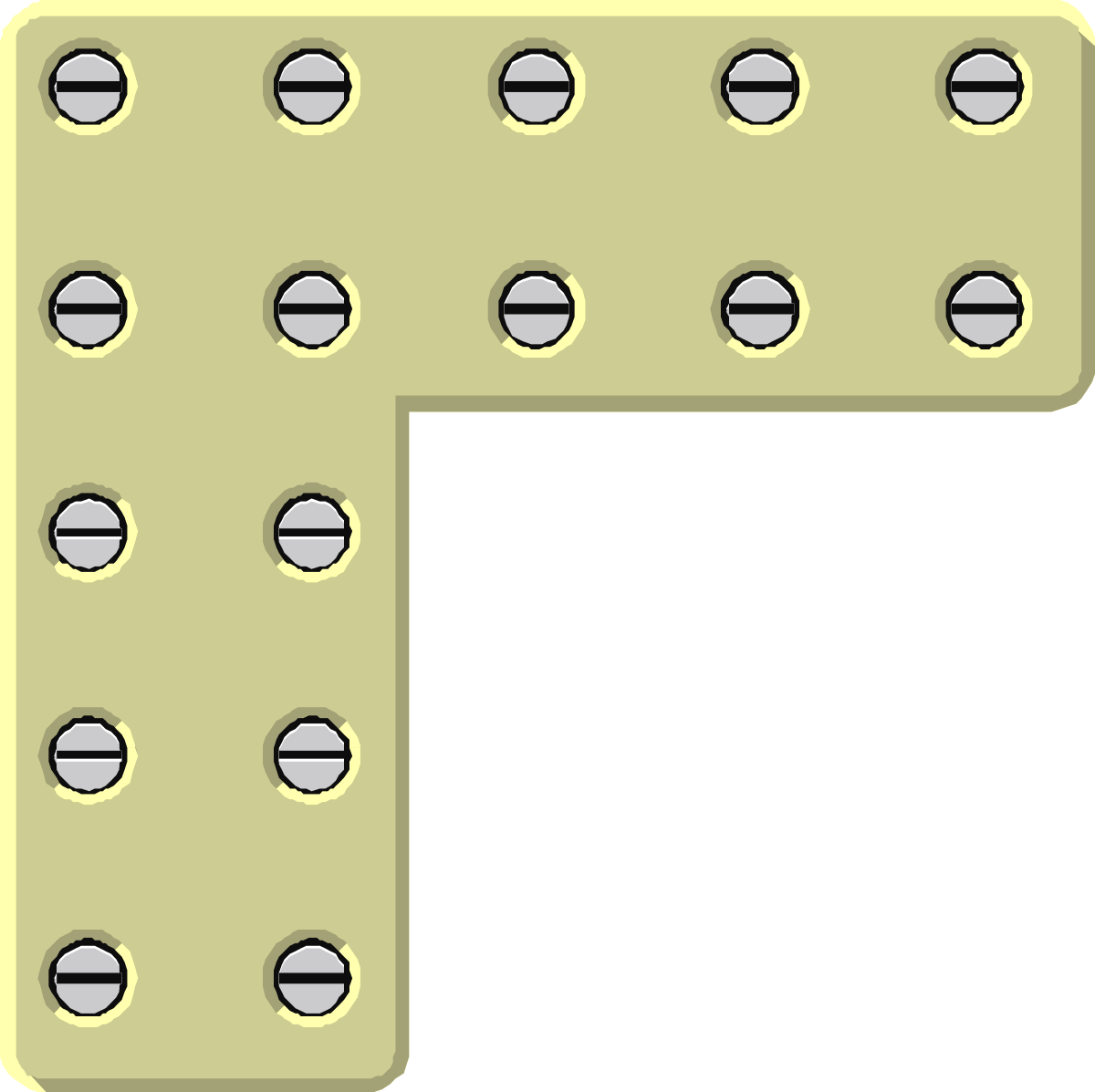 Borders and Corners Clipart: Letter P with Holes Design