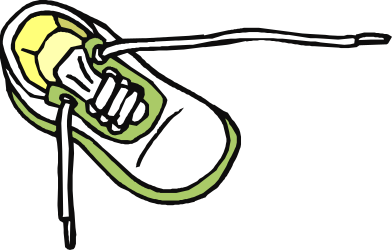 Green Sole Shoes Clipart - Stylish Borders and Corners Included