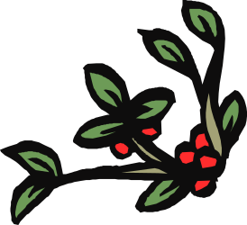 Vibrant Red Flower Branch Clipart - Elegant Borders and Corners Design