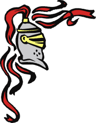 Black and Red Mask Clipart with Elegant Red Ribbon Borders