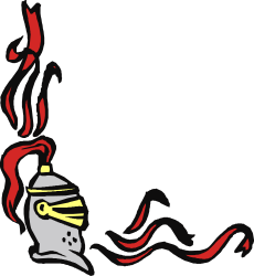 Black and Red Fire Clipart with White Face  Borders and Corners Design