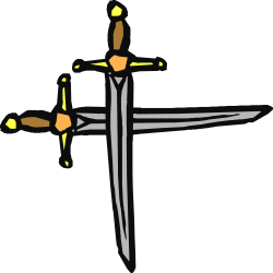 Cross Clipart with Dual Crosses | Borders & Corners Design Element