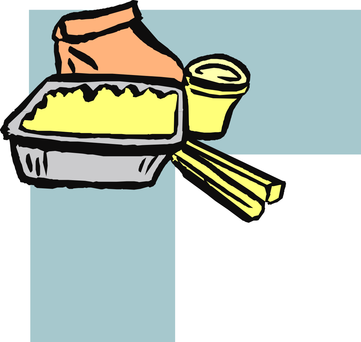 Delicious Cake Clipart with Fork and Cup - Perfect Borders and Corners