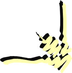Black and White Clipart of a Person Performing a Trick - Borders and Corners
