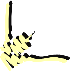 Black and White Trick Performer Clipart - Unique Borders and Corners Design