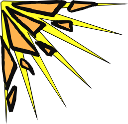 Broken Window Clipart with Black Background - Stylish Borders and Corners