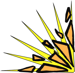 Black and Yellow Explosion Borders and Corners Clipart - Eye-Catching Designs