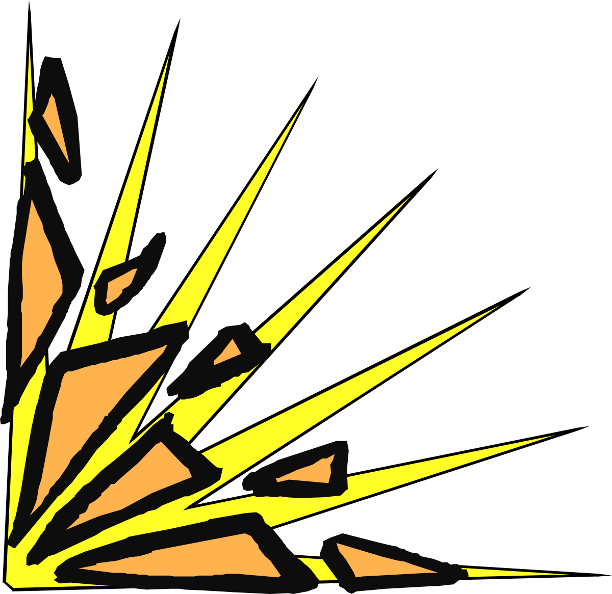Broken Window Clipart with Black Background - Borders and Corners Design