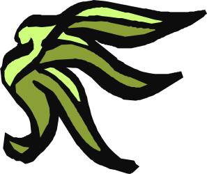Green and Black Dragon Clipart: Intricate Borders and Corners