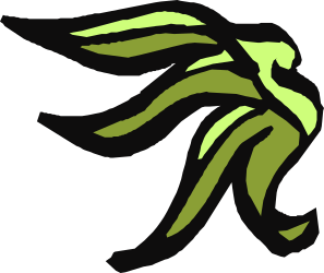 Green and Black Logo Clipart with Borders and Corners