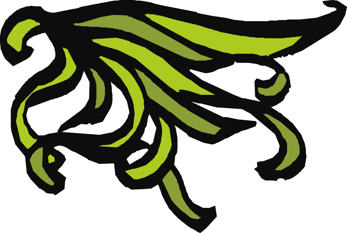 Green and Black Logo Clipart on White Background - Edges and Corners Design