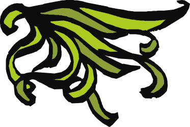 Green and Black Logo Clipart on White Background - Edges and Corners Design