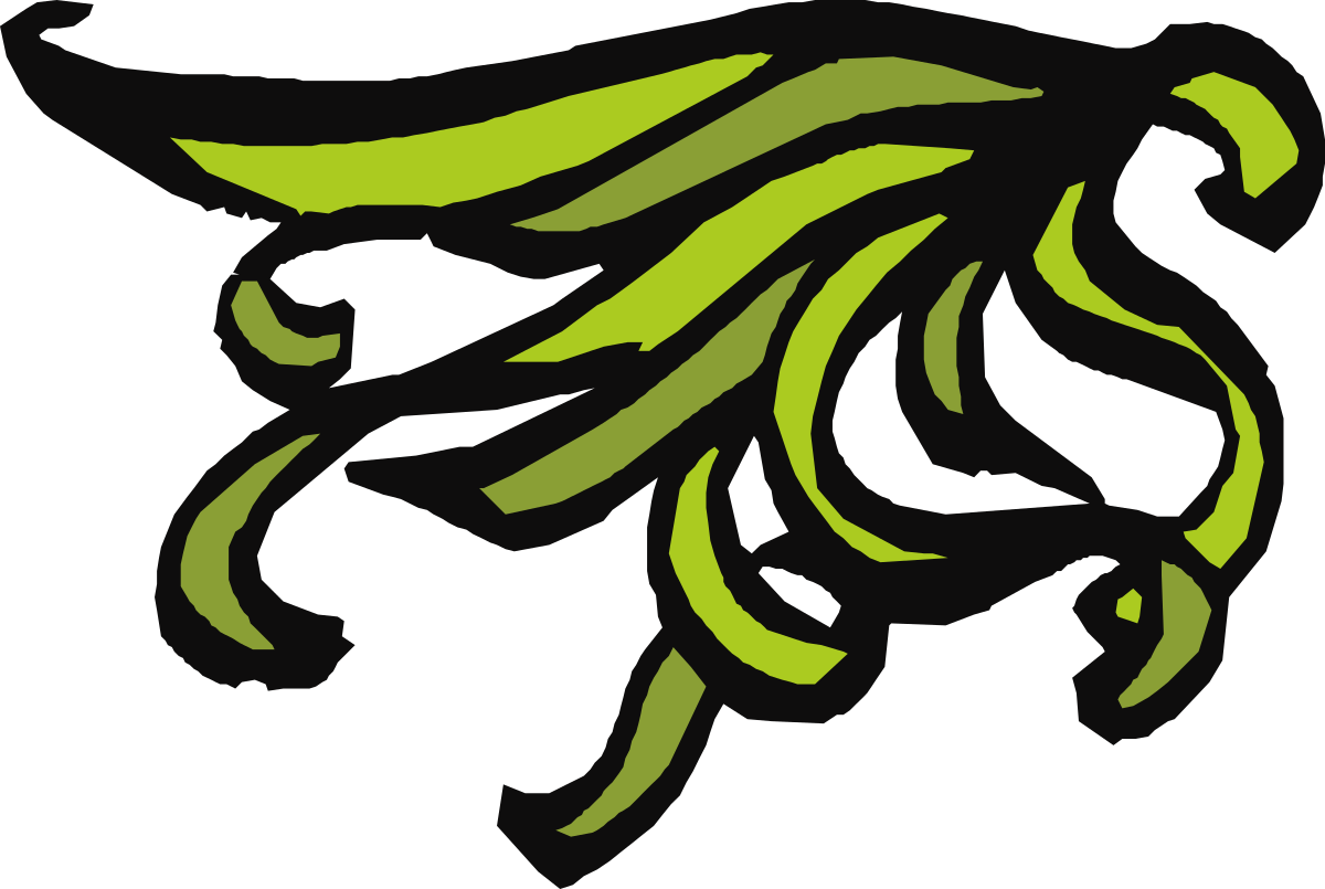 Green and Black Logo with White Outline - Stylish Borders and Corners Clipart