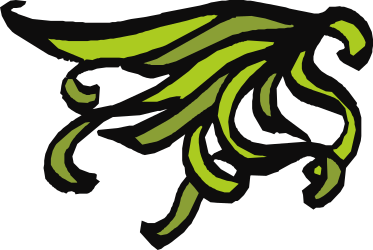 Green and Black Logo with White Outline - Stylish Borders and Corners Clipart
