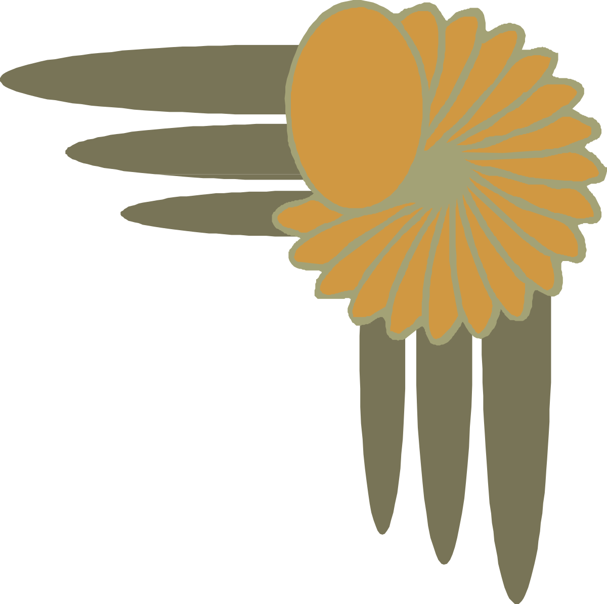 a flower with a long stem and a long stem clip art png transparent Flower Clipart with Long Stem - Decorative Borders and Corners
