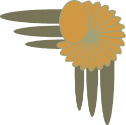 Flower Clipart with Long Stem - Decorative Borders and Corners