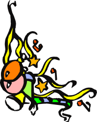 Colorful Abstract Design Clipart on Black Background: Borders & Corners