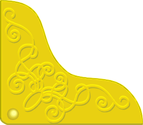 Yellow Shoe Clipart with Unique Sole Pattern - Creative Borders & Corners