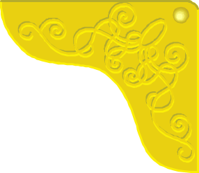 Borders and Corners - Yellow Map on Black Background Clipart