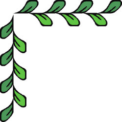 Green Leaf Border Clipart - Decorative Nature Edges for Creative Projects