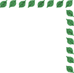 Green Leaf Border Clipart - Elegant Nature Inspired Design