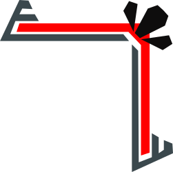 Red Arrow Pointing Up to the Left - Clipart for Borders and Corners