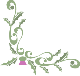 Green and Pink Flower Clipart: Vibrant Borders and Corners Design