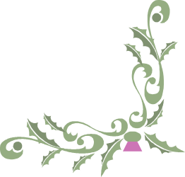 Green and Pink Floral Borders and Corners Clipart Design