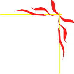 Red Ribbon Tied Around Square Clipart - Elegant Borders and Corners Design