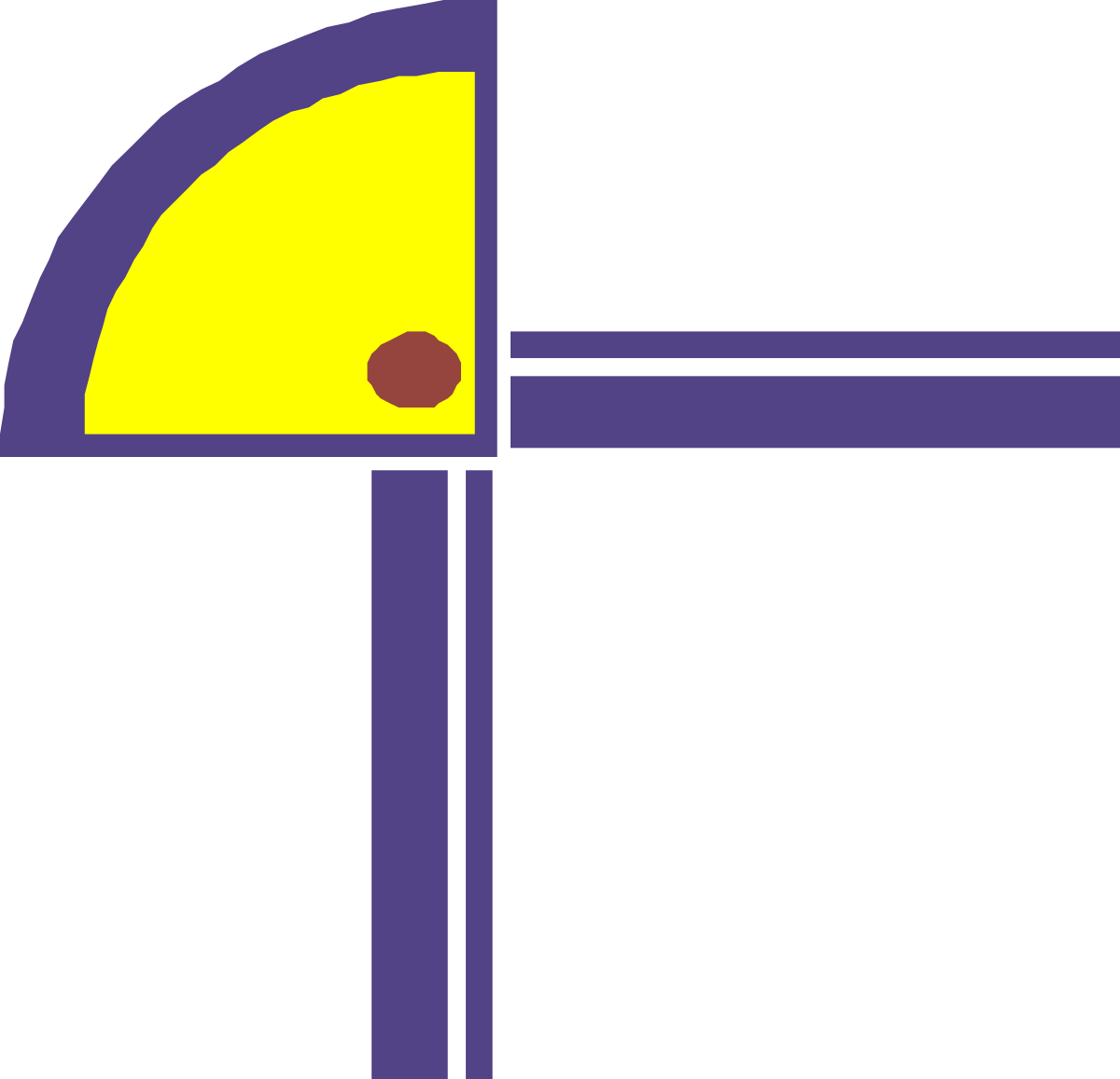 Yellow and Purple Umbrella Clipart - Stylish Borders and Corners