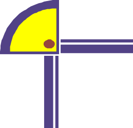 Yellow and Purple Umbrella Clipart - Stylish Borders and Corners