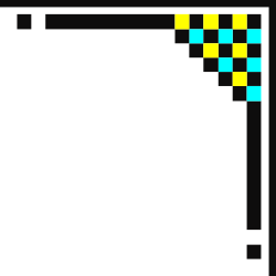 Stylish Black and Yellow Square Clipart with Borders and Corners