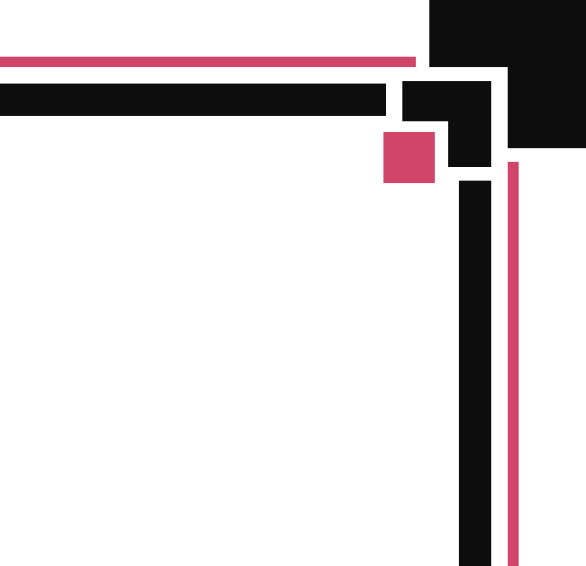 Pink and Black Square Frame Clipart - Elegant Borders and Corners Design
