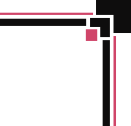 Pink and Black Square Frame Clipart - Elegant Borders and Corners Design