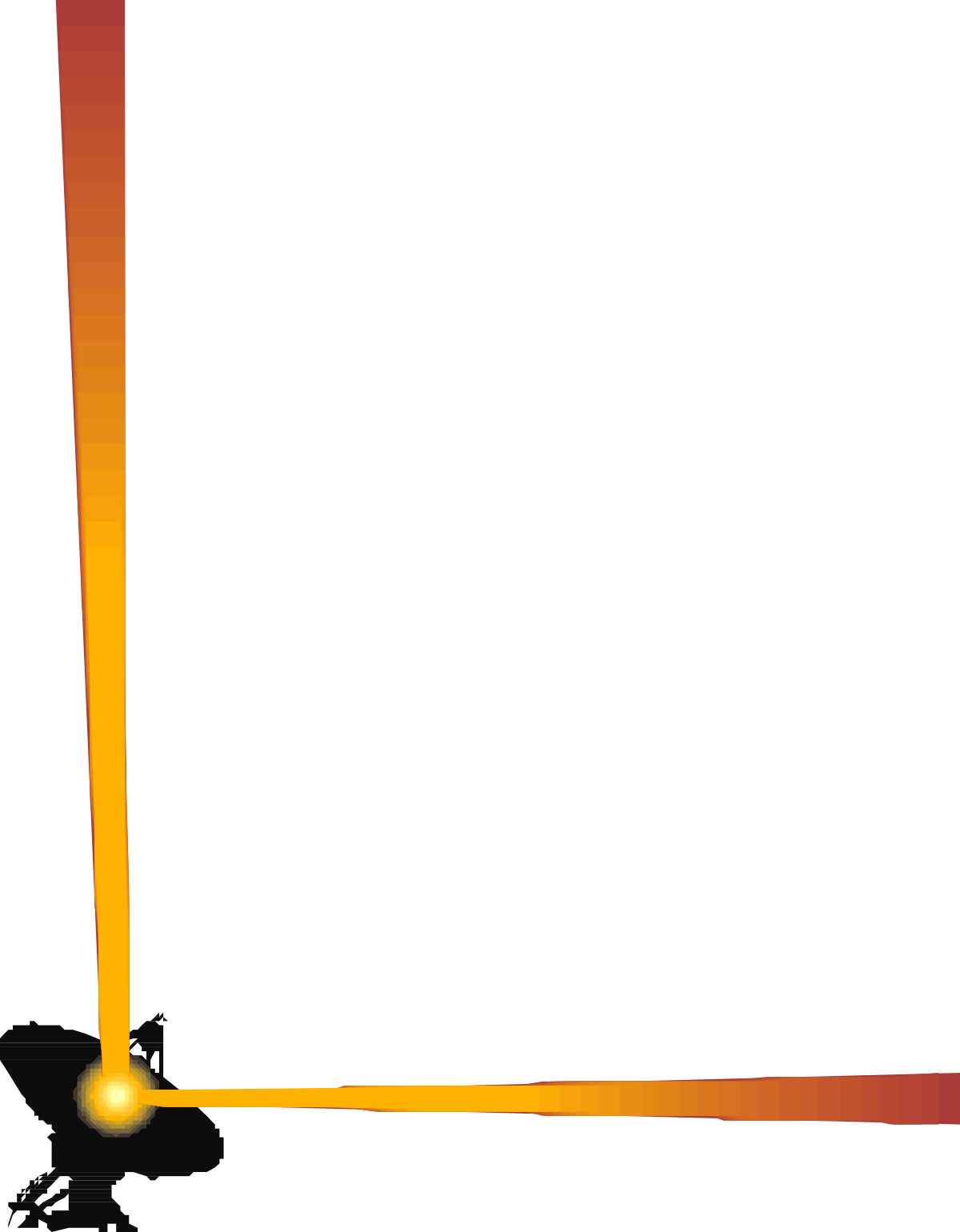 Black and Orange Frame with Yellow Border Clipart for Creative Designs