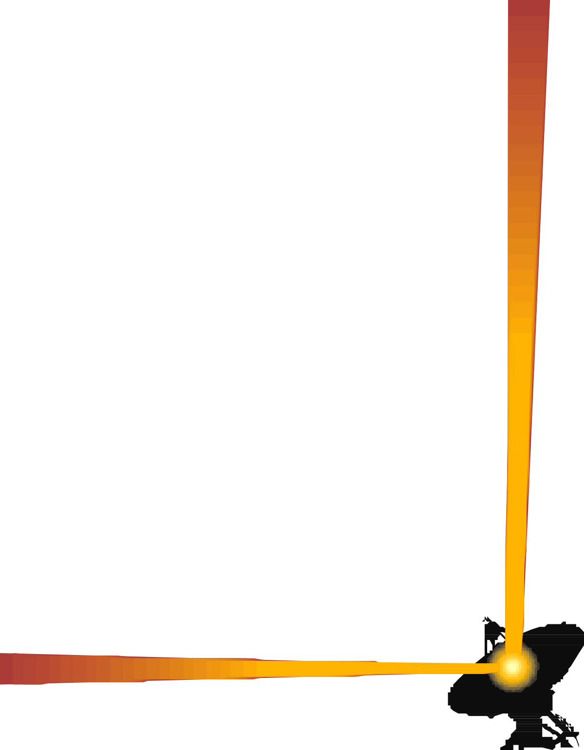 Black and Orange Frame with Light Clipart - Stunning Borders and Corners