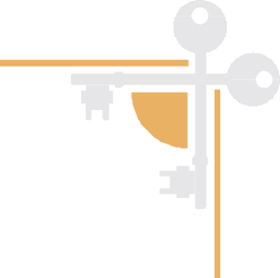 Light Bulb Clipart - White and Orange Borders & Corners Design