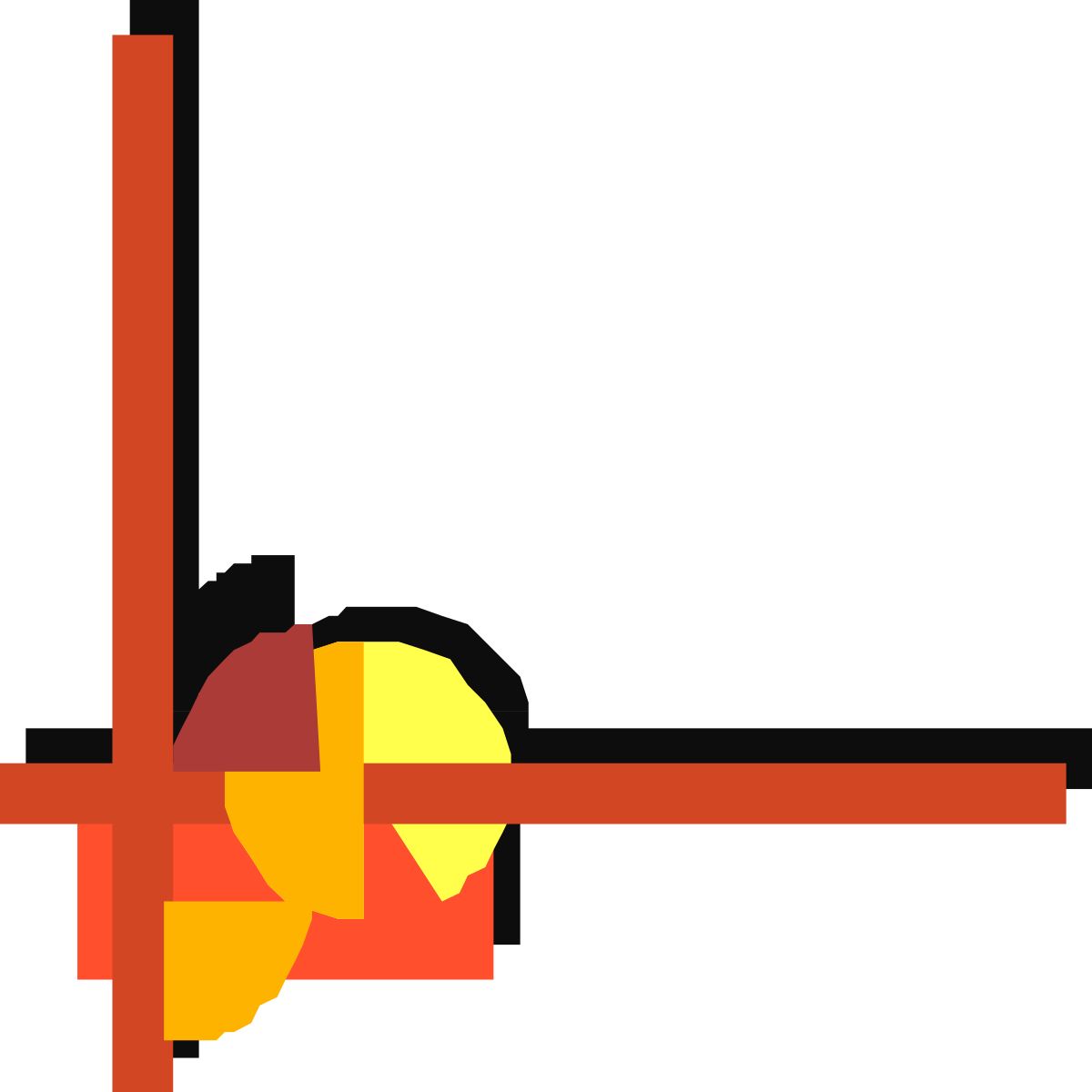 a red cross with a yellow cross in the middle clip art png transparent Red Cross with Yellow Center: Borders and Corners Clipart