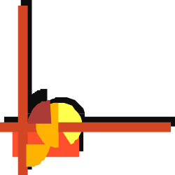 Red Cross with Yellow Center: Borders and Corners Clipart