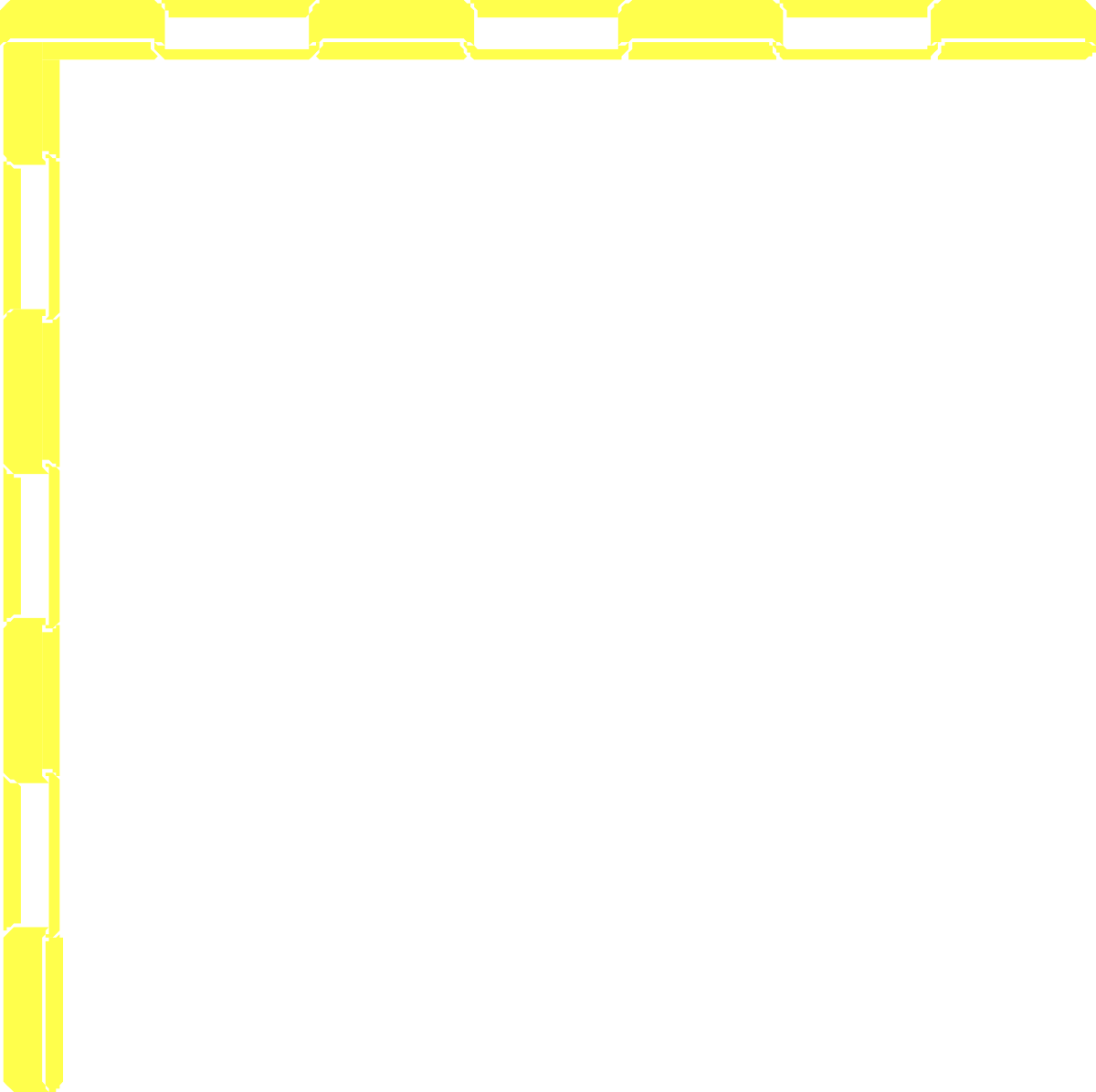 Square Frame Clipart with Yellow Border - Perfect for Design Projects