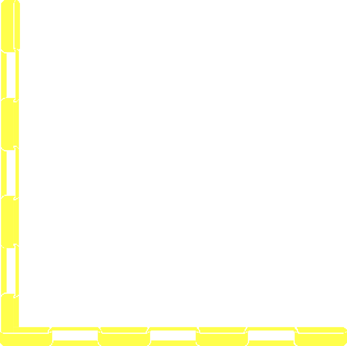 Yellow Border Square Frame Clipart for Creative Designs