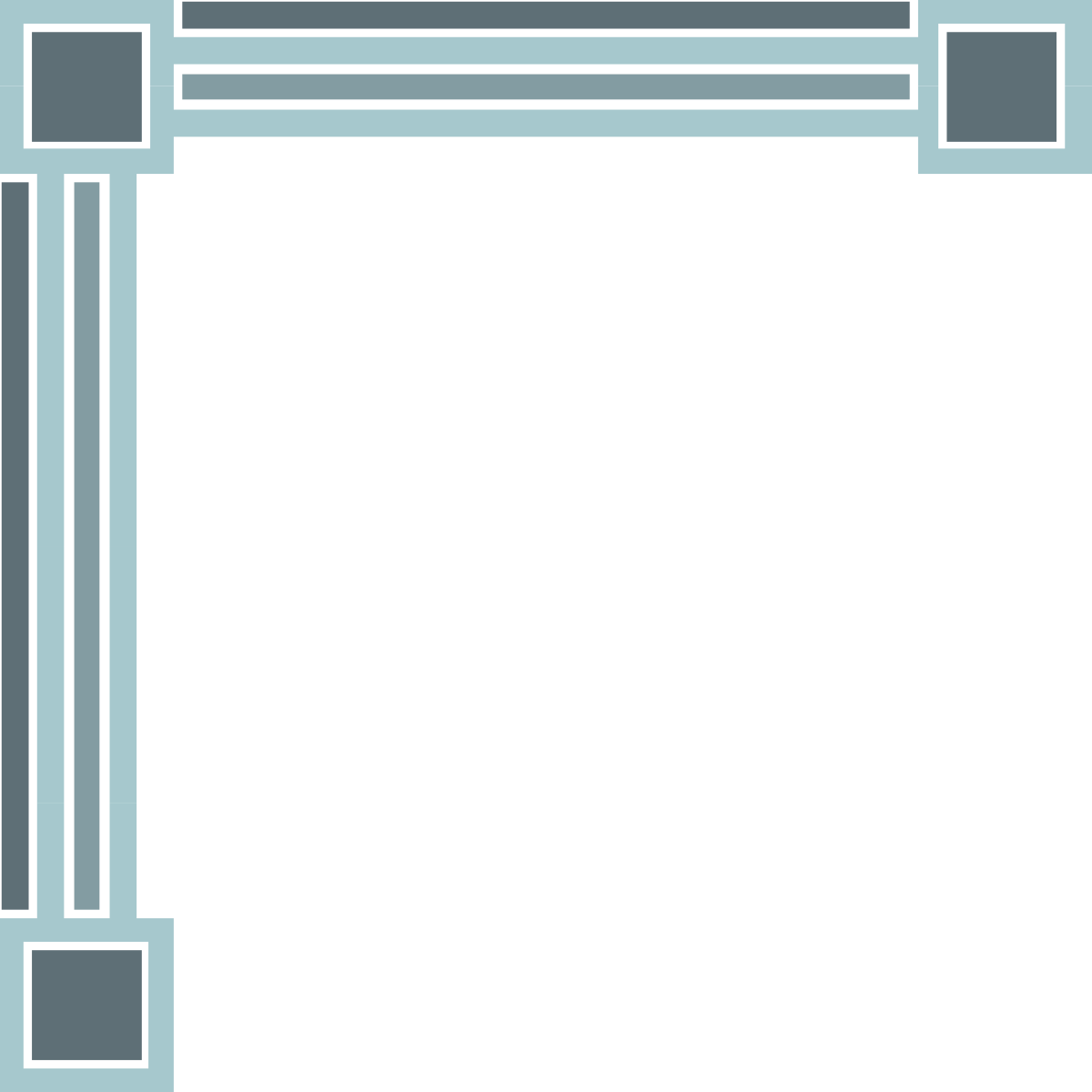 Elegant Black and White Square Frame Clipart for Creative Design