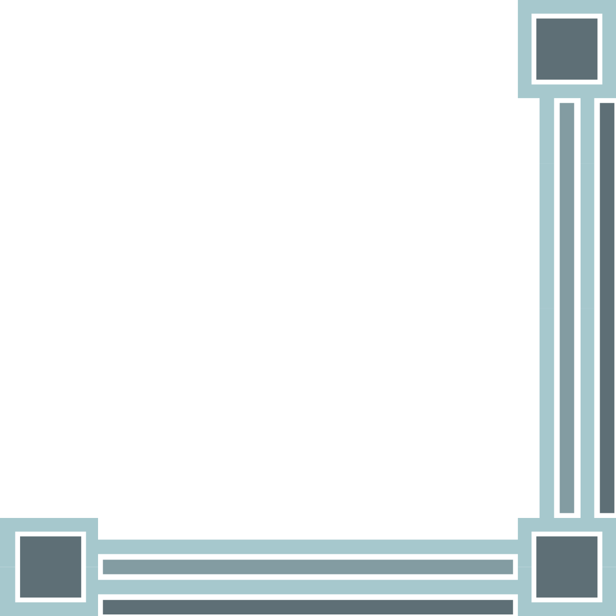 Black and White Square Frame Clipart: Elegant Borders and Corners Design